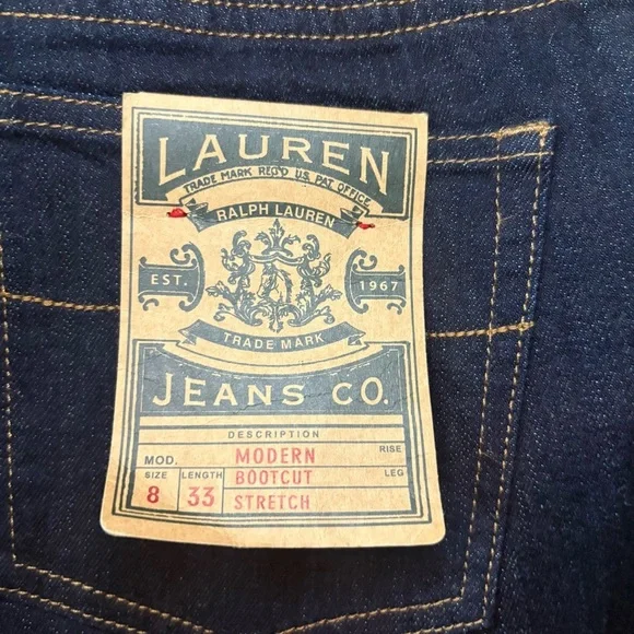 Lauren by Ralph Lauren Modern Bootcut jeans size 8 length 33 - Picture 5 of 12